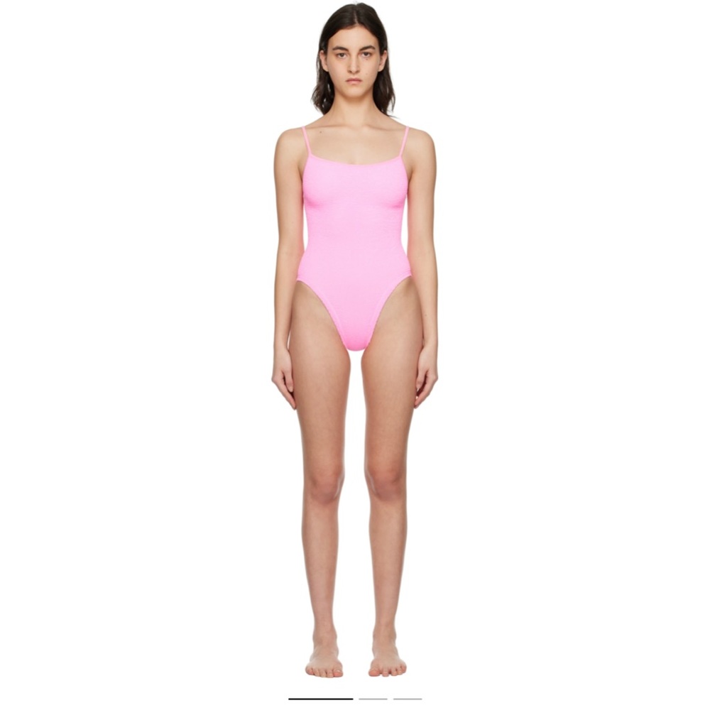 Hunza G Pamela Bathing Suit, Pink (One Size)
